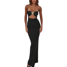 Shein Women's Sexy Hollow-Out Bandeau Starfish Metal Decor Bodycon Maxi Dress, Long Backless Y2K Elegant Evening Party Wedding Guest Cocktail Gown, Classy Cut Hollow Out Dresses, Spring Summer Fall