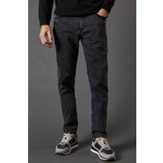 Mens Washed Black Stretch Slim Fit Jeans