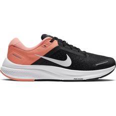 Faux Leather Running Shoes Nike Air Zoom Structure 23 - Pink Black