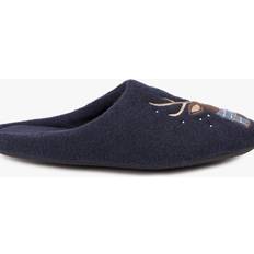Winter Lined Slippers & Sandals Totes Novelty Mens Mule Slippers - Navy