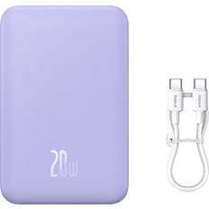 Baseus magsafe power bank Baseus Magnetic Mini Power Bank 20000mAh Purple
