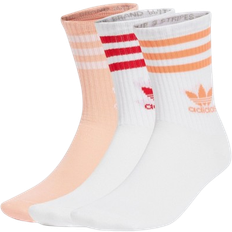 adidas Mid Cut Crew Socks 3-pack - White/Glow Pink/White