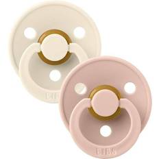 Bibs Colour Round Latex Pacifier Size 1 2-pack