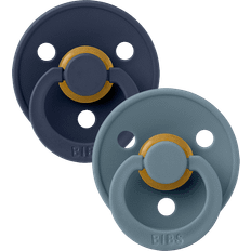 Bibs Colour Round Latex Pacifier Size 1 2-pack