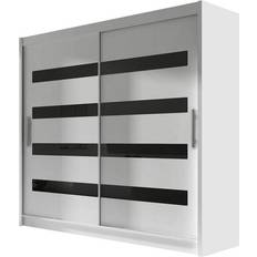Glas - Vita Klädförvaring Scandinavian Choice Bega White/Black Garderob 180x215cm