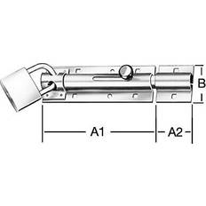 Vormann Skjutregel Förzinkad Med Hänglås 130x43.5 mm