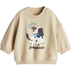 H&M Motif-Detail Sweatshirt - Beige