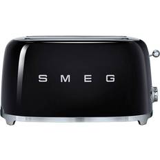 Smeg Black Toasters Smeg 50's Style TSF02BLUK