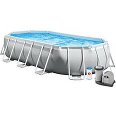 Intex Oval Ovanmark pooler Intex Prism Frame Oval Swimming Pool 5.03x2.74x1.22m