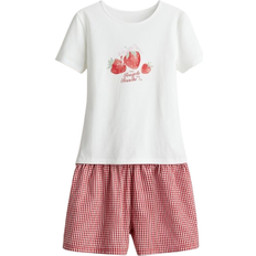 White Night Garments H&M Girls Red Print Motif Pyjamas - Red