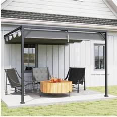 OutSunny Alfresco 3 x 3 m Outdoor Pergola Canopy Wall Mounted