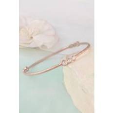 Topaz Bracelets Womens White Topaz Sterling Silver November Birthstone Bangle - Metallics
