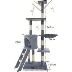 Pets Temu Deluxe 140cm Sisal Cat Tree Tower