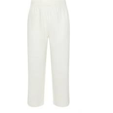 Yours Wide Leg Knitted Trousers Plus Size - White