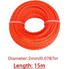 Temu Orange Spiral Nylon Grass Trimmer Line