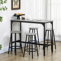 Temu 5 Piece Bar Table With Stools Dining Set