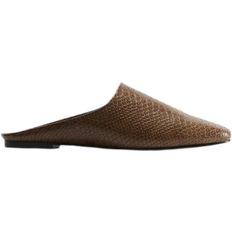 Polyuretan Loafers H&M Mules - Brown/Snake Pattern