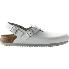 White Safety Sandals Birkenstock Tokio Super Grip Natural Leather - White