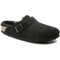 Birkenstock Boston Shearling Suede Leather - Black