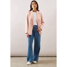 Pink Blazers Wallis Double Breasted Collared Blazer - Pink