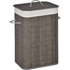 Grey laundry basket with lid Homcom (850-146)