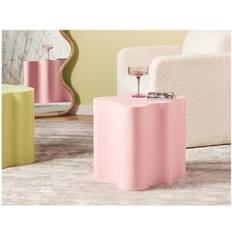 Pink Small Tables Beliani Side MDF Top Modern Irregular Shape Design 40 x 45 cm Small Table