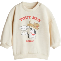 H&M Baumwollsweatshirt Mit Print - Beige