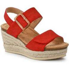 Red Espadrilles Bellissimo Wedge-Heeled Espadrilles - Red