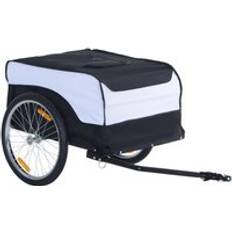 Bicycle Carts & Tandem Bike Trailers Homcom Folding Storage Bicycle Trailer Cargo with Hitch