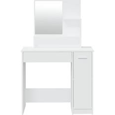 Rektangulära - Trä Sminkbord vidaXL 802957 White Sminkbord 35x86.5cm