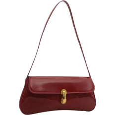 Shein Women's Vintage Faux Oiled Leather Flap Decor Shoulder Underarm Bag, Suitable For Dating, Outing, Party
