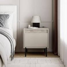 Fwstyle 1 Door Sandstone 50cm Bedside Table