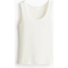 H&M Ladies Ribbed Vest Top - White