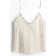 H&M Light Beige Linen Strappy Top - Light Beige