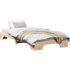 vidaXL Sengestel 90x190 cm Solid Fyrretræ Rammeseng