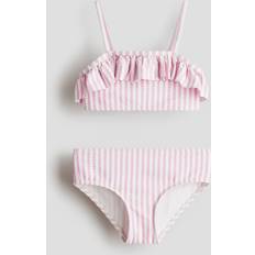 H&M Girls Frill Trimmed Bikini - Light Pink/White