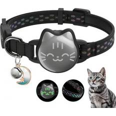 GPS & Bluetooth Trackers Shein Waterproof Airtag Cat Collar With Luminous Reflective Fish Pattern