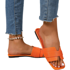 Shein Women's Spring/Summer New Fashion Casual Strap Sandals, Comfortable Flat Sandals, Beach Slippers, Simple And Versatile Design
