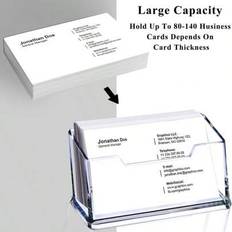 Business Card Holders Shein 4pcs Transparent Business Card Holder Display Stand