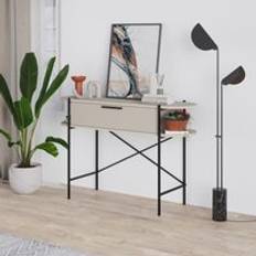 Console Tables on sale Fwstyle 1 Drawer 2 Shelf Beige Console Table