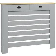 Grey Radiator Covers Homcom Portland Grey Horizontal Slats Radiator Cover 111cm