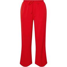 Wide trousers plus size Yours Twill Wide Leg Trousers Plus Size - Red