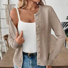 Cardigans on sale Shein Plain Simple Long Sleeve Cardigan For Everyday Wear