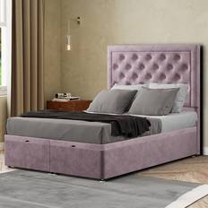 Super King Blush Plush Ottoman Pink