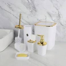 Shein 6pcs Luxury Bathroom Set With Cleaning Tools