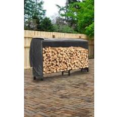 Outdoor Metal Log Holder Storage Rack True Black 240