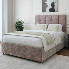Built-in Storages Bed Packages Bedmaster Super King Silver Chenille 2 Drawer Divan Base
