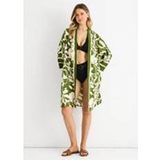 Swimsuit Cover-Ups & Sarong Wraps Gini London Summer Border Printed Beach Kimono