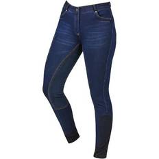 Blue Horse Whips Dublin Denim Suede Seat Breeches - Blue/Navy
