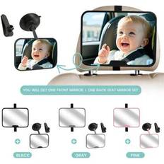 Back Seat Mirrors Shein 2pcs Baby Car Mirror Set Wide-Angle